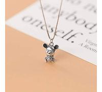 ISCBAFYX Single Necklace Korean Fashion Blessing Character Festive Mouse Retro Style Thai