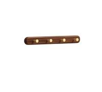 ISCBAFYX Solid Wood Wall Mounted Coat Rack with Brass Hooks Stylish Entrance Foyer Clothes Hanger and Hat Hook for Wall Beige Medium Size