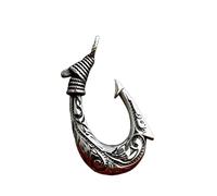 ISCBAFYX Stainless Steel Fishhook Model Pendant Vintage Nautical Jewelry Steel Hip Hop Accessory Retro Fashion Necklace for Men