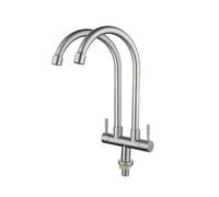 ISCBAFYX Stainless Steel Kitchen Faucet, Single Handle Sink Faucet for Countertop, Cold Water Tap
