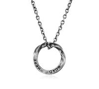 ISCBAFYX Stainless Steel Mobius Ring Pendant Necklace Endless Love Chain Unisex Couples Jewelry Trendy Geometric Design present for Him and Her