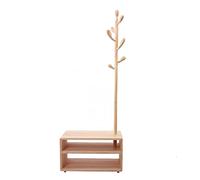 ISCBAFYX Standing Hall Tree Coat Rack Wooden Shoe Cabinet Coat Rack Storage Rack Bench With Shoe Bench For Entryway Coat Stand Coat Rack for Home Office Hallway