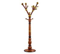 ISCBAFYX Standing Hall Tree European Style Coat Rack Solid Wood Coat Stand Standing Hall Coat Tree With Hooks Coat Rack for Home Office Hallway (Blue : Onecolor, Size : 165 * 42cm)
