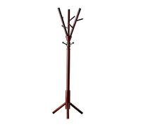 ISCBAFYX Standing Hall Tree Floor Coat Rack Standing Sturdy Wooden Coat Stand With 9 Hooks Tree Hanger For Entryway Home Bedroom Easy Assembly Coat Rack for Home Office Hallway (Color : Walnut Color