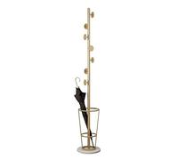 ISCBAFYX Standing Hall Tree Metal Coat Rack With Marble Base Home Hanger Bedroom Living Room Corridor Entry Corner Coat Stand Bag Umbrella Rack Coat Rack for Home Office Hallway (Color : Gold+White,