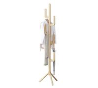 ISCBAFYX Standing Hall Tree Wood Coat Rack Bedroom Corner Tree Shaped Coat Shelf Living Room Corridor Coat Stand For Coat Hangers Bags Coats Coat Rack for Home Office Hallway (Blue : Log
