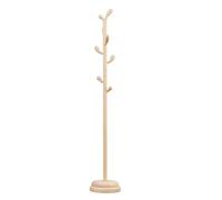 ISCBAFYX Standing Hall Tree Wood Coat Rack With 6 Hooks Living Room Wooden Creative Hanger Floorstand Bedroom Hanger Hat Coat Scarf Stand Coat Rack for Home Office Hallway (Color : B, Size :