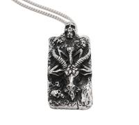 ISCBAFYX Steel Men's Necklace Vintage Monster Pendant Unique Euro-American Jewelry Men's Necklace Monster Theme Pendant