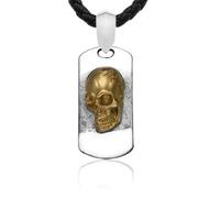 ISCBAFYX Steel Skull Pendant Men's Unique Jewelry Vintage Ethnic Style Necklace