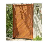 ISCBAFYX Sturdy Wooden Garden Gate for Outdoor Courtyards Decorative Ornament for Park Entrance Freestanding Partition Door with Column Brown 40x110cm