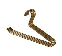 ISCBAFYX Suit Hangers 5-Piece Aluminum Alloy Trouser Rack, Open Heavy Duty Aluminum Alloy Casual Trouser Hanger, Space Saving Trouser Rack Trouser Hanger (Gold 35 * 17CM)