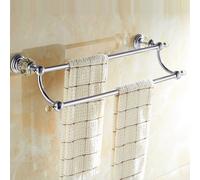 ISCBAFYX Towel rack Crystal Silver Chrome Polished Brass Bathroom Accessories Set Bathroom Hardware Set Wall Mounted Bathroom Products Double Towel Bar