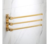 ISCBAFYX Towel Rails Brass Towel Rack Bar Wall Mounted Hand Towel Bar Bathroom Towel Holder Kitchen Dish Cloths Hanger Towel Racks/Three Pole