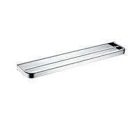 ISCBAFYX Towel Rails Double Towel Hanger Stainless Steel Bath Rod Wall Hanging Organizer Shower Clothes Holder Shelf Bathroom Rack Towel Bar Towel Racks/1 Pcs