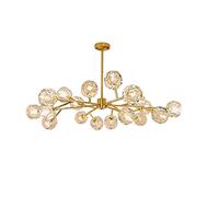 ISCBAFYX Traditional 18-Lights Large G9 Lighting Creative Magic Bean Molecular Lighting, Nordic Luxurious Crystal Chandelier, Living Bed Dining Room Ceiling Lighting Fixtures Decoration Fixtures