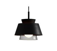 ISCBAFYX Traditional Black Metal Chandelier Lamp Postmodern Concise Restaurant Adjustable Hanging Pendant Light Farmhouse Living Room Decor Suspension Droplight * 30cm Fixtures