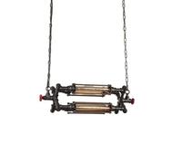 ISCBAFYX Traditional E27 4-Lights Creative Water Pipe Steampunk Pendant Light, Ceiling Lighting Decoration, Edison Iron Metal Retro Industry Chandelier Fixtures Color : B