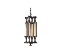 ISCBAFYX Traditional E27 4-Lights Creative Water Pipe Steampunk Pendant Light, Ceiling Lighting Decoration, Edison Iron Metal Retro Industry Chandelier Fixtures Color : A