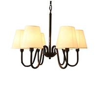 ISCBAFYX Traditional E27 Country Simple Linen Cloth The Shadow Hotel Lobby Restaurant Chandelier Lighting Objects Of Decoration Lights 3W-60W Fixtures