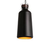 ISCBAFYX Traditional European Creative Kettle Shaped Hanging Lamp Nordic Industry Iron Chain Adjustable Pendant Lights Single Head E27 Restaurant Ceiling Chandelier Fixtures Color : Black