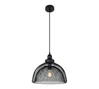ISCBAFYX Traditional European Industry Retro Pendant Lighting Black Iron Cage Shady Place Lamps Birdcage Ceiling 13.8" Metal Framed Light Hanging Lamp Use E27 Bulb for Kitchen Fixtures