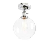 ISCBAFYX Traditional Industrial Vintage Chandelier With Modern Flush Mount Switch Ceiling Loft Bar Wall Lamp Pendant Globe Clear Glass Light Shade E27 Fixtures