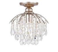 ISCBAFYX Traditional Lighting Maple Leaf Clear Crystal Chandeliers Light Modern Luxurious Flush Mount Ceiling Lights Iron Fixture for Hall Kitchen Dining Living Room Aisle Foyer E27 F