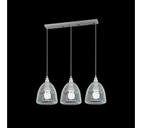 ISCBAFYX Traditional Loft Industrial Wind Wrought Iron Mesh Shade Edison 3-head Suspension Light Vintage Chandelier Bar Cafe Restaurant Hang Lamp 40W Fixtures Color : White