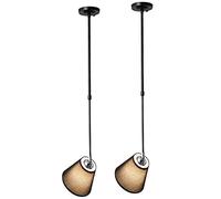 ISCBAFYX Traditional Minimalist Fabric Light, Simple Round Table Wrought Iron Lamp, Art Deco for Bedside Living Room Restaurant Aisle Balcony Chandelier Ceiling Pendant Fixtures