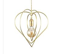 ISCBAFYX Traditional Modern Minimalist Style Personality Metal Creative Aisle Porch Balcony Can Be Rotated Love Heart-shaped Brass Chandelier Fixtures