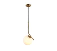 ISCBAFYX Traditional Nordic Postmodern Glass Ball Chandelier Simple E27 Led Hanging Lamp Living Room Restaurant Bedside Bar Counter Creative Personality Lighting Fixtures Size : Diameter: 20cm