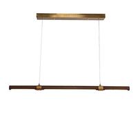 ISCBAFYX Traditional Northern Europe Strip Retro Industrial Dining Table Restaurant Chandelier Modern Simple Walnut Studio Pendant Light Vintage Bedside Suspension Hanging Lamp Fixtures Color :