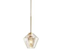 ISCBAFYX Traditional Pendant Nordic Iron Metal Chandelier Personality Creative Bedside Single Head LED Suspension Light Simplicity Glass Lighting Fixture, E27 Restaurant Loft Cafe Ceiling Lamp Fixt