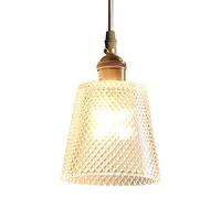 ISCBAFYX Traditional Rural Single Head Pendant LED Forged Process Profession Glass Material Industry Chandelier Kitchen Restaurant Dining Room Barn Warehouse LOFT Adjustable Ceiling Light Fixtures