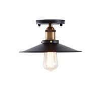 ISCBAFYX Traditional Semi Flush Mount Pendant Lighting Luminaire E27 Hallways Chandelier Mini Vintage Ceiling Retro Industrial Metal Black Light Fitting for Loft Home Restaurant Fixtures Col