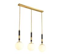 ISCBAFYX Traditional Simplicity Dining Pendant Chandelier Art Decor Lighting E27 Edison Glass Lantern Brass for Indoor Living Room Bar Cafe Loft Fixtures Color : 3-Lights