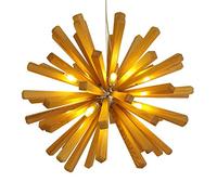 ISCBAFYX Traditional Solid Wood Chandelier Manual Compilation Global Ceiling Lighting Fixture Creative DIY Hanging Lamp Restaurant Aisle Lamps Chandelier Living Room Tea Room Japanese-Style Lamp