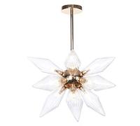 ISCBAFYX Traditional Sputnik Chandeliers Conical Glass Modern Metal Wrought Iron Pendant Light Ceiling Lamp Lighting Fixtures Color : Transparent