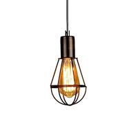 ISCBAFYX Traditional Vintage Birdcage Metal Pendant Ceiling Light Farmhouse Industrial Lighting Fixture E27 Edison Restaurant Adjustable Hanging Droplight Fixtuure Commercial Cafe Chandelier Lamp