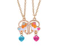 ISCBAFYX Trend Necklace Pendant Chain Men Women Jewellery 2Pcs/Set Dogs FriendNecklace For Friends Fashion Cartoon Cute Dog Heart Shape Necklace For young man