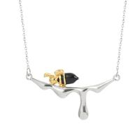 ISCBAFYX Trend Necklace Pendant Chain Men Women Jewellery Lovely Bee With Drop Honey Charm Necklaces Pendant Chain Necklace For Women Girl