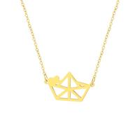 ISCBAFYX Trend Necklace Pendant Chain Men Women Jewellery Necklaces Hollow Nautical Origami Boat Heart Pendant Chain Fashion Necklace For Women present