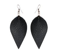 ISCBAFYX TXCLTS earrings for women Leaf Lightweight Earrings Set Leather Teardrop 1Pair Earrings Handmade Earrings Hoop Earrings Womens Drop