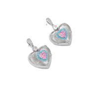 ISCBAFYX TXCLTS French Temperament Earrings Metal Wind Three-dimensional Heart-shaped Earrings