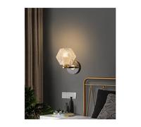 ISCBAFYX Wall lamp, Bedside Wall lamp Postmodern Light Luxury Bedroom Warm Study Living Room Aisle Background(B,White Light)