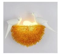 ISCBAFYX Wall lamp, Bird Nest LED Wall Lamp Bedroom Study Room Restaurant Decoration Novelty Light with 3D Birds Art(Gold 2 Bird 2 Eggs,Warm White)