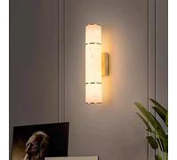 ISCBAFYX Wall lamps, 10W Led Wall Light Faux Long Wall Lamp Brass Wall Sconce Gold Light Bar White for Living Foyer Porch(58Cm)/