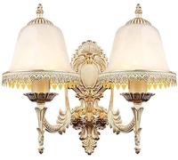 ISCBAFYX Wall lamps, French Country Sconces Wall Light Frosted Double Wall Sconce White Wall Mount Lamp for Girls Kitchen Living Foyer Entryway