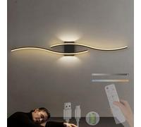 ISCBAFYX wall lamps LED Wall Sconce with Wall Lamp 2700K-6500K Wall Lights USB Creatively Wall Sconce Living Room Hallway (80cm,Black)