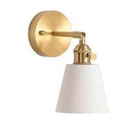 ISCBAFYX Wall Lamps Sconces Ceramics Adjustable Direction Wall Light with E26/E27 Base H65 Full Copper Wall Sconces(Style 1)